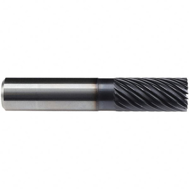 Emuge 2887A.016 16mm Diam 16-Flute 40° Solid Carbide 0.10mm Chamfer Length Square Roughing & Finishing End Mill