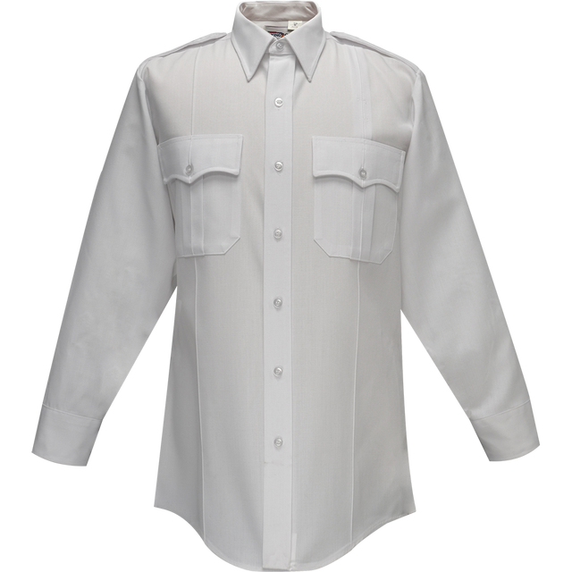 Flying Cross 45W66 00 21.0/21.5 36/37 Deluxe Tropical Long Sleeve Shirt w/ Pleated Pockets