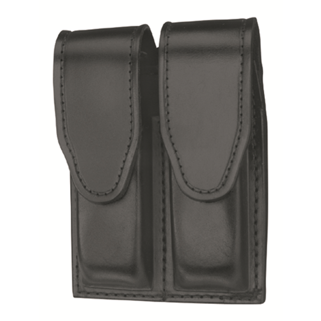 Gould & Goodrich B629-7W Leather Hidden Snap Double Magazine Case