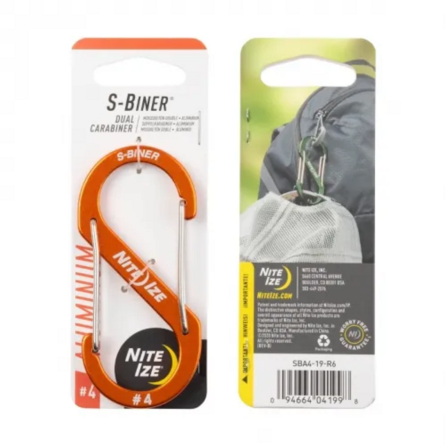 Nite-Ize SBA4-19-R6 S-Biner Aluminum Dual Carabiner Nite-Ize SBA4-19-R6 S-Biner Aluminum Dual Carabiner