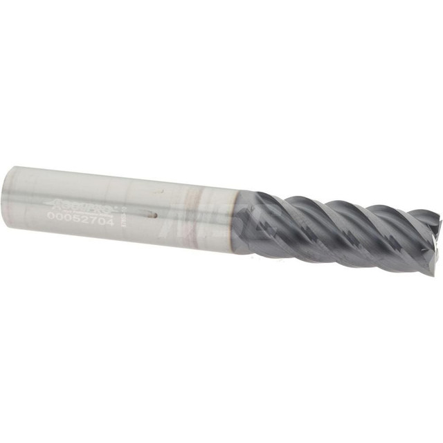 Accupro 5453750C11 Square End Mill:  0.3750" Dia, 1" LOC, 0.375" Shank Dia, 2.5" OAL, 5 Flutes, Solid Carbide