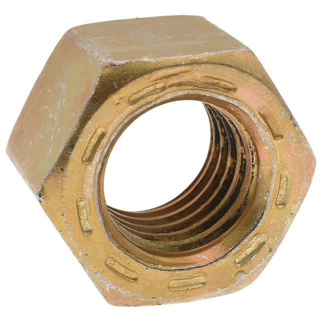 Value Collection 444016BR Hex Nut: 3/4-10, Grade L9 Steel, Zinc Yellow Dichromate Cad & Waxed Finish