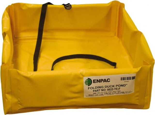 Enpac 5623-YE-F Collapsible Pool: 22 gal Capacity, 24" Long, 36" Wide, 6" High