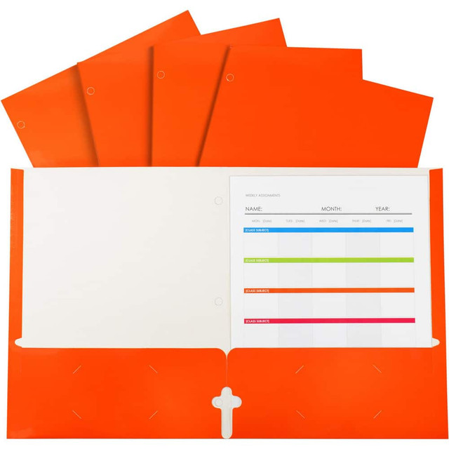 C-LINE. 06312 Portfolios, Report Covers & Pocket Binders; Color: Orange ; Color: Orange ; Overall Width: 8.5in ; Overall Length: 11in ; Material: Paper
