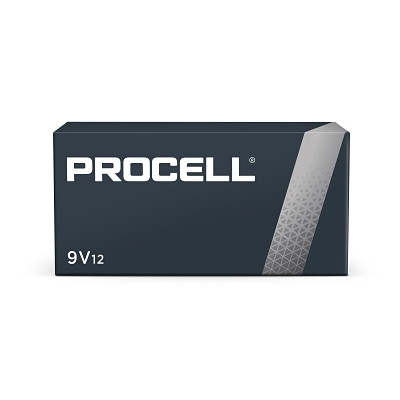 Duracell® Procell Battery, Non-Rechargeable Dry Cell Alkaline, 9V, 12/PK