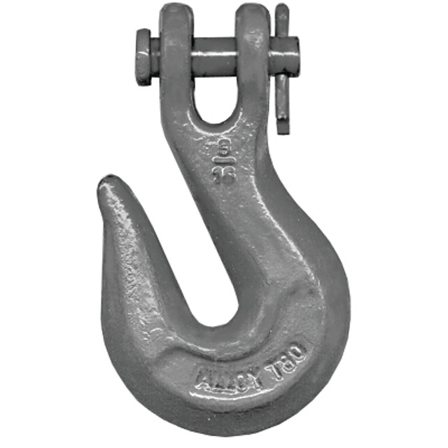 CM Columbus McKinnon Clevis Grab Hook, 3/8 in, 7100 lb, Grade 80, Orange