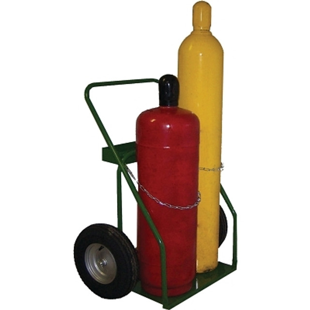 Saf-T-Cart™ 800 Series Cart, 2 Cylinders, 9.5 in to 12.5 in diameter, 16 in Pneumatic Wheels