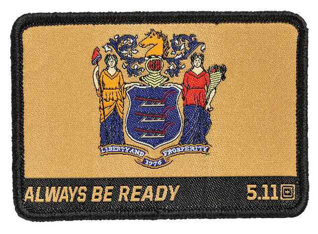 5.11 Tactical 81233-999-1 SZ New Jersey State Flag Patch 5.11 Tactical 81233-999-1 SZ New Jersey State Flag Patch