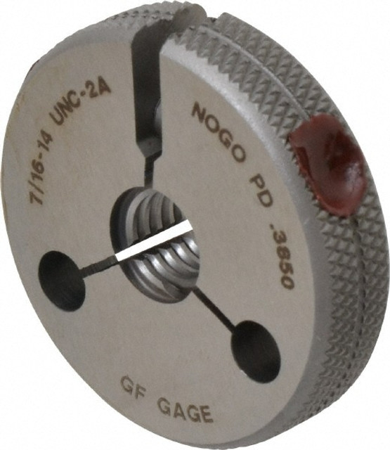 GF Gage R0437142AS Threaded Ring Gage: 7/16-14 Thread, UNC, Class 2A, Go & No Go