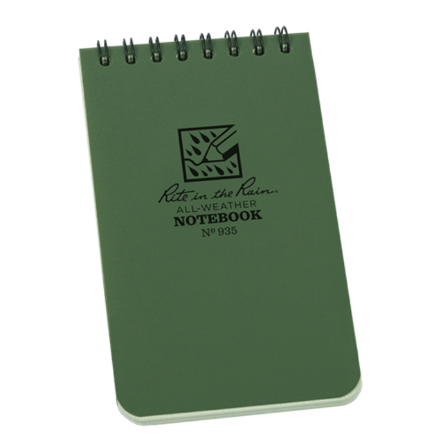 Rite in the Rain 935 Polydura Top-Spiral Notebook (3'' x 5'') Rite in the Rain 935 Polydura Top-Spiral Notebook (3'' x 5'')