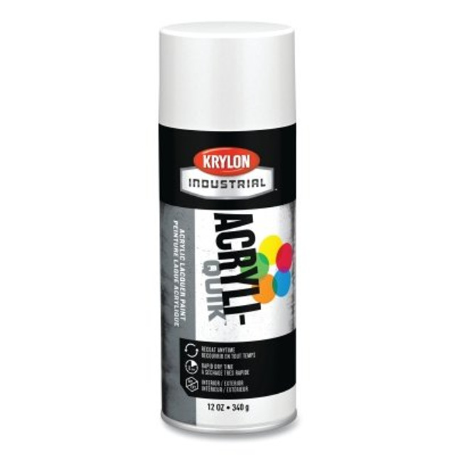 Krylon® Industrial Krylon® ACRYLI-QUIK™ Acrylic Lacquer Paint, 12 oz, White, Flat Krylon® Industrial Krylon® ACRYLI-QUIK™ Acrylic Lacquer Paint, 12 oz, White, Flat