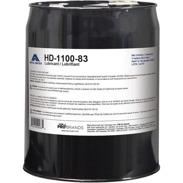 Metal Mates MM3202 Stamping Fluid: Metal Mates HD-1100-83, Severe Duty, 5 gal Pail