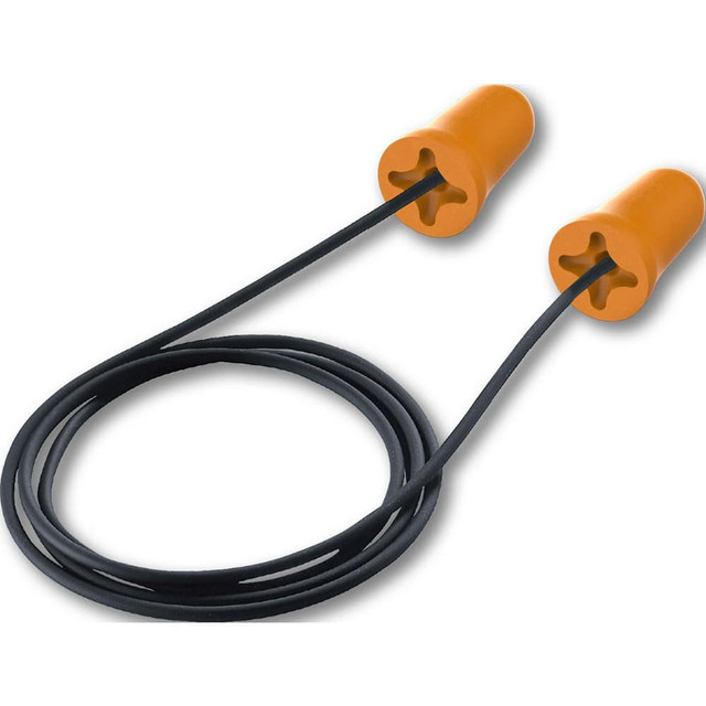 HexArmor. 18-10002 Earplugs; Attachment Style: Corded ; Noise Reduction Rating (dB): 30.00 ; Insertion Method: Roll Down ; Plug Shape: Taper End ; Plug Color: Orange ; Plug Material: Foam; Polyurethane