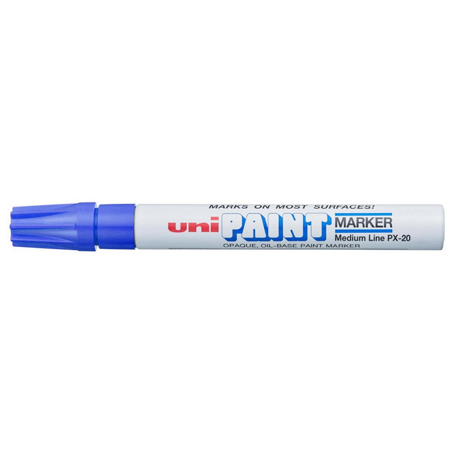 Uni-Ball 63603 Paint Pen Marker: Blue, Oil-Based, Bullet Point