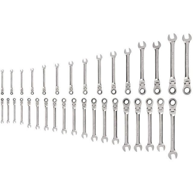Tekton WRC95005 Wrench Sets; System Of Measurement: Inch & Metric ; Size Range: 1/4 - 1 in; 6 - 24 mm ; Container Type: None ; Wrench Size: 1/4 - 1 in; 6 - 24 mm ; Material: Steel ; Non-sparking: No