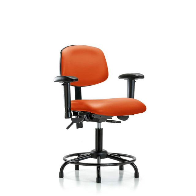 Blue Ridge Ergonomics MSC46234 Task Chair: Vinyl, Orange Kist
