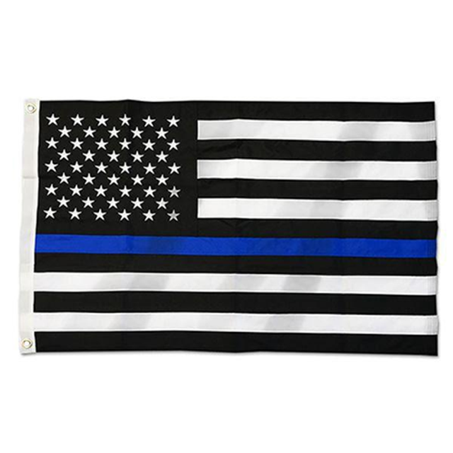 Thin Blue Line DB-AMERICAN-2X3 Durasleek Thin Blue Line American Flag, Sewn & Embroidered