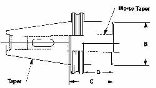 Kennametal 1025949 2MT Inside Taper, CAT40 Outside Taper, CAT to Morse Taper Adapter