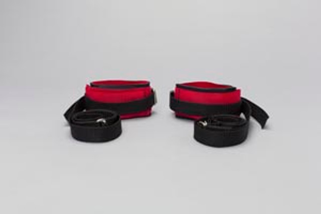 TIDI Products, LLC  2791 Posey Ankle Restraint, Twice-as-Tough, One Size Fits Most, Hook and Loop/Quick Release Buckle, 2-Strap, w/ Easy to Apply D-Rings, 50in, Neoprene, Red (Continental US + HI Only)