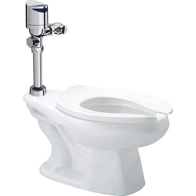 Zurn Z.WC5.S.TM Toilets; Bowl Shape: Elongated ; Flush Style: Single Flush ; Flush Handle: Top Button ; Toilet Type: Flush Valve Toilet ; Includes Seat: Yes ; Insulated Tank: No