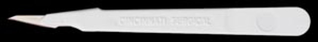 Cincinnati Surgical Company  0611 Scalpel, Stainless Steel, Size 11, White Handle, Disposable, Non-Sterile, 100/bx (DROP SHIP ONLY)
