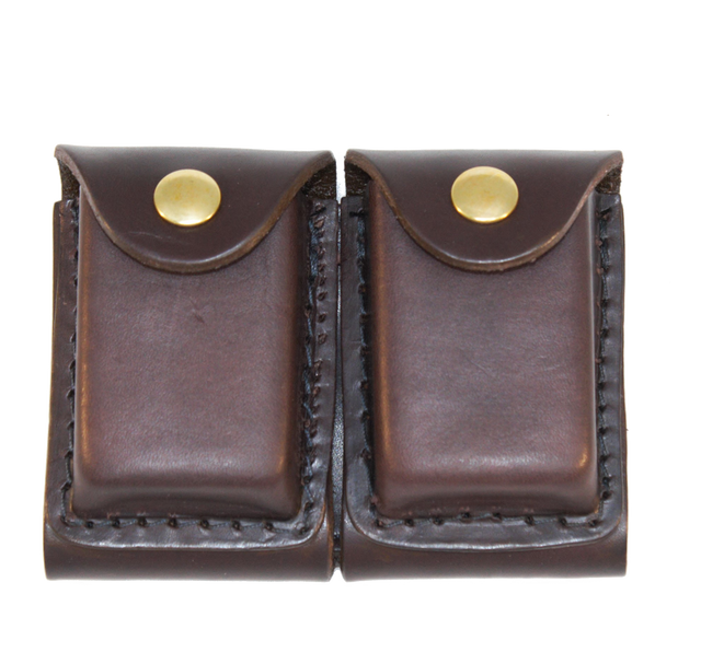 Boston Leather 5636-BRN-1-GLD Double Slotted Dump Box Boston Leather 5636-BRN-1-GLD Double Slotted Dump Box