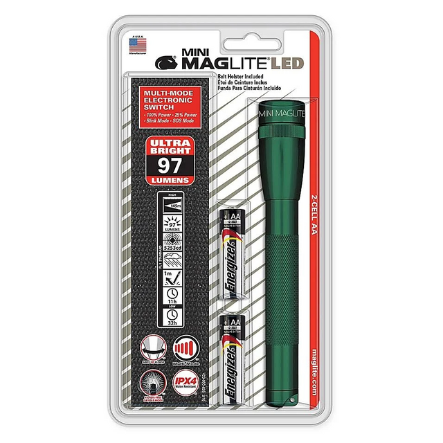 Maglite SP2239H SP22 Mini Maglite 2 AA-Cell LED Flashlight w/ Holster Maglite SP2239H SP22 Mini Maglite 2 AA-Cell LED Flashlight w/ Holster
