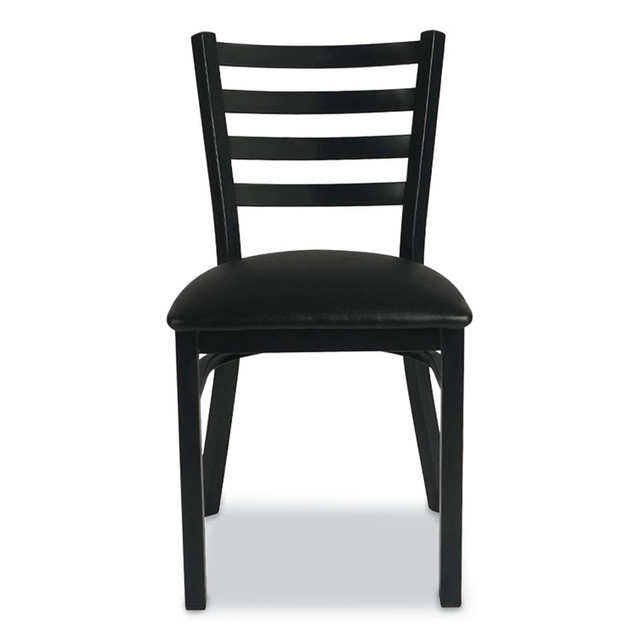 JMC FURNITURE WHCBLK White Horse Series Side Chairs, Supports Up to 300 lb, 18" Seat Height, Black Seat/Back/Base