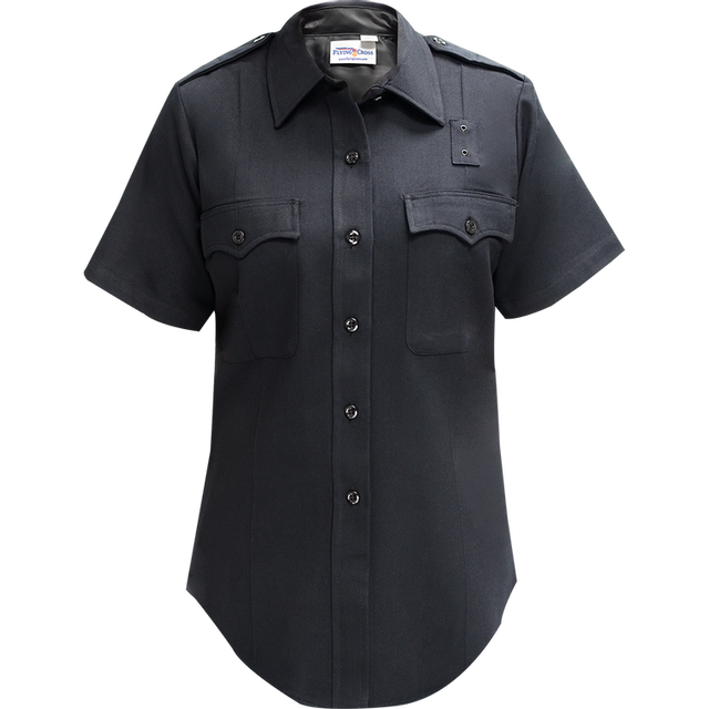 Flying Cross 254R39 86 32 N/A Deluxe Tactical Women's Short Sleeve Shirt w/ Com Ports - LAPD Navy