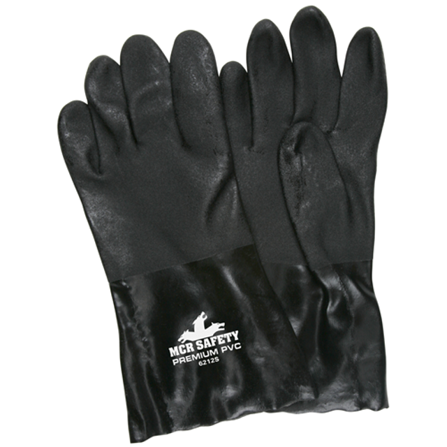 MCR Safety 6212S Black Sandy PVC 12 Interlock