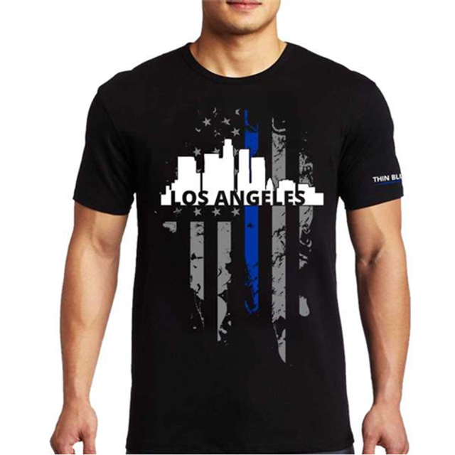 Thin Blue Line LA-LRG-TBL-SHIRT-BLK-M T-Shirt - LA Large, Thin Blue Line