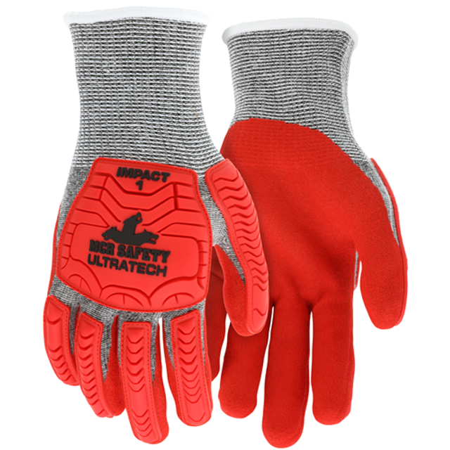 MCR Safety UT1954L UltraTech Stitched A5, Hivis Red SFN