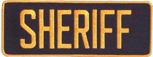 Hero's Pride 5260 SHERIFF Back Patch - Gold/Navy - 11''x4'' Hero's Pride 5260 SHERIFF Back Patch - Gold/Navy - 11''x4''