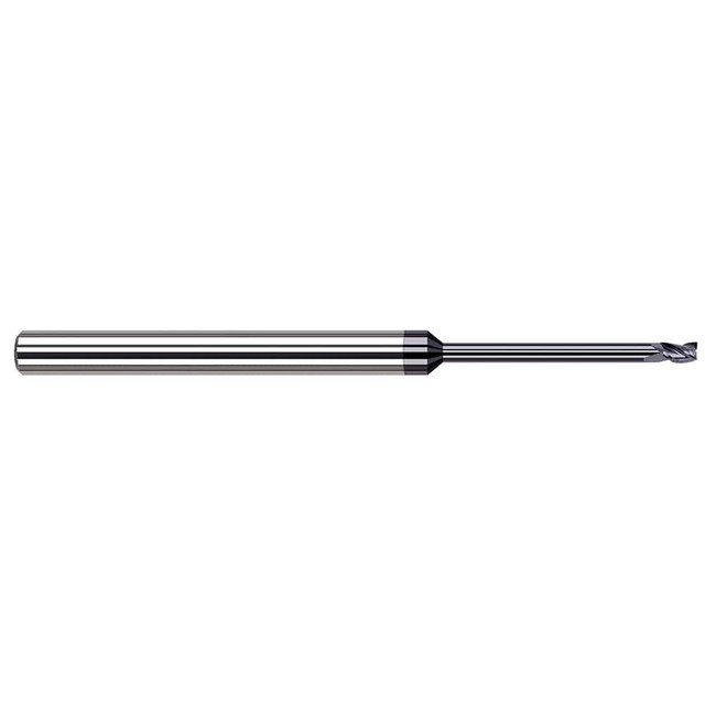 Harvey Tool 35410-C3 Square End Mill: 0.01" Dia, 3 Flutes, 1/64" LOC, Solid Carbide, 30 ° Helix