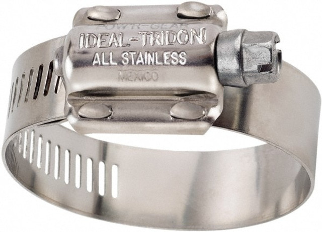 IDEAL TRIDON 6090051 Worm Gear Clamp: SAE 912, 8-1/4 to 9-1/8" Dia, Stainless Steel Band