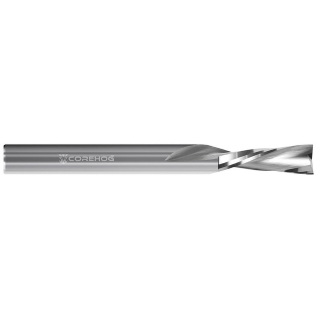 Corehog C90317 Square End Mill: 3/8" Dia, 1-1/8" LOC, 2 Flutes, Solid Carbide