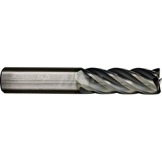 SC Tool 20324 Square End Mill: 1/2" Dia, 5/8" LOC, 5 Flutes, Solid Carbide