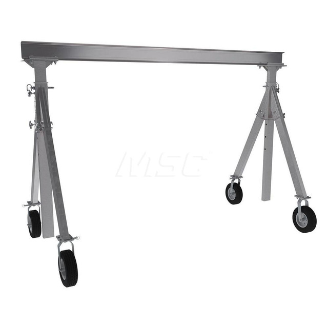 Vestil AHA-15-12-8-PNU Adjustable Gantry Crane: 1,500 lb Working Load Limit, 8" Eye Beam Height, 54" OAW