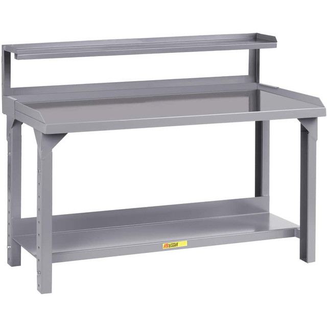 Little Giant. WSL2-3672-AH-RS Stationary Work Benches, Tables; Bench Style: Work Bench ; Edge Type: Square ; Leg Style: 4-Leg; Adjustable Height ; Depth (Inch): 36in ; Color: Gray ; Maximum Height (Inch): 41in