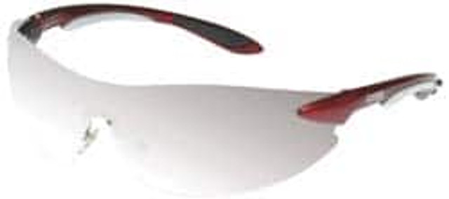 Uvex S4413 Safety Glass: Scratch-Resistant, Polycarbonate, Silver Mirror Lenses, Frameless, UV Protection