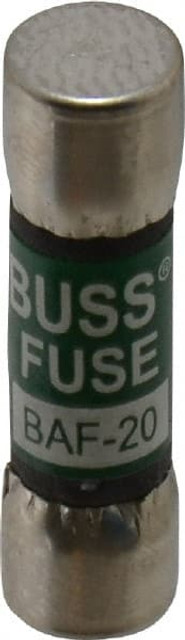 Cooper Bussmann BAF-20 Cartridge Fast-Acting Fuse: 20 A, 10.3 mm Dia