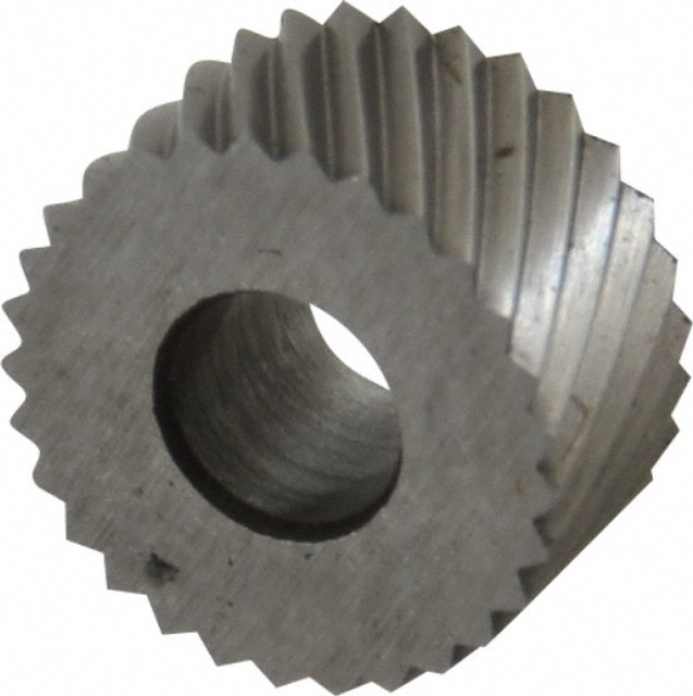 MSC BPL-235 Standard Knurl Wheel: 5/16" Dia, 90 ° Tooth Angle, 35 TPI, Diagonal, High Speed Steel