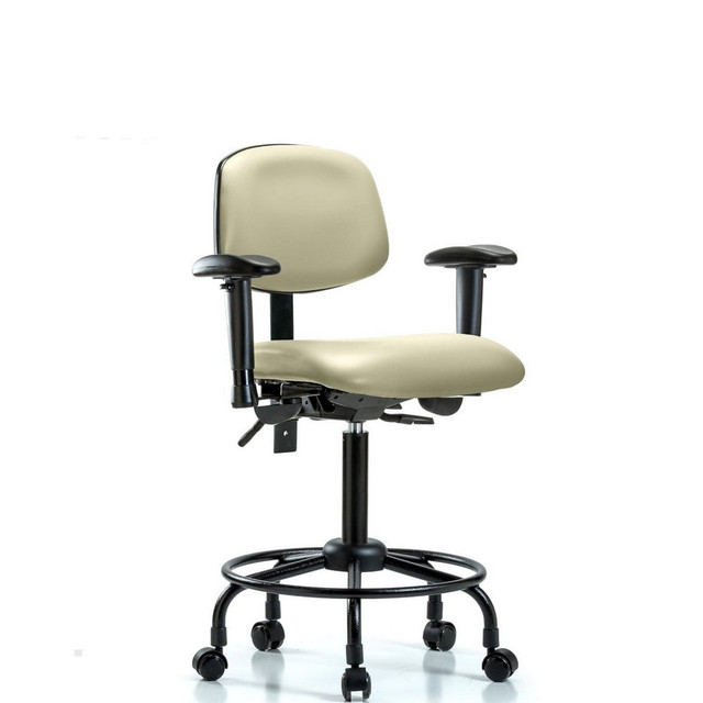 Blue Ridge Ergonomics MSC50489 Task Chair: Vinyl, Adobe White