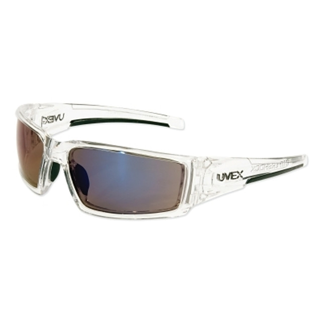 Honeywell Honeywell Uvex® Hypershock™ Safety Eyewear, Blue Mirror Polycarbonate Lens, Hardcoat, Clear Ice Polycarbonate Frame Honeywell Honeywell Uvex® Hypershock™ Safety Eyewear, Blue Mirror Polycarbonate Lens, Hardcoat, Clear Ice Polycarbonate Frame
