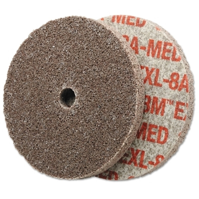3M™ Scotch-Brite™ EXL Unitized Deburring Wheel, 3 in x 3/8 in, Medium, Aluminum Oxide, 18100 rpm 3M™ Scotch-Brite™ EXL Unitized Deburring Wheel, 3 in x 3/8 in, Medium, Aluminum Oxide, 18100 rpm