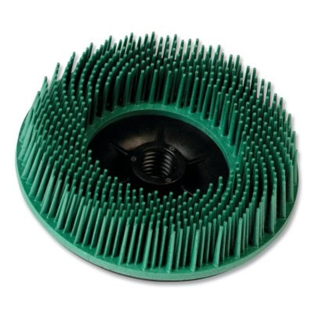 3M™ Scotch-Brite™ Bristle Disc, 4-1/2 in x 5/8 in-11, 50 Grit, Ceramic, 12000 rpm, Green 3M™ Scotch-Brite™ Bristle Disc, 4-1/2 in x 5/8 in-11, 50 Grit, Ceramic, 12000 rpm, Green