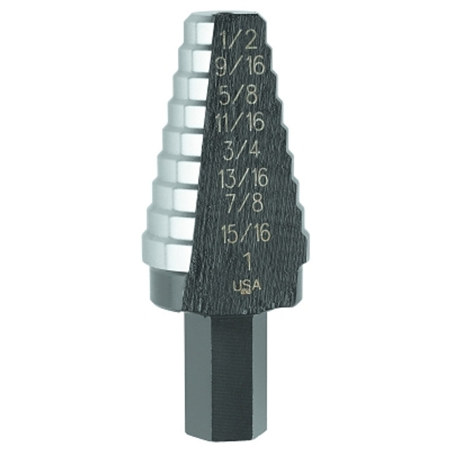 Irwin® Tools Irwin® High Speed Steel Fractional Hole Enlarging, 9/16 in to 1 in, 8 Steps Irwin® Tools Irwin® High Speed Steel Fractional Hole Enlarging, 9/16 in to 1 in, 8 Steps