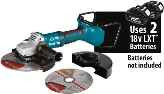 Makita XAG13Z1 Cordless Angle Grinder: 9" Wheel Dia, 6,000 RPM, 18V