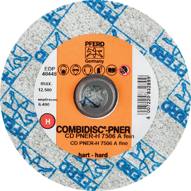 PFERD 48448 Quick-Change Disc: CD, 3" Disc Dia, Aluminum Oxide, Non-Woven