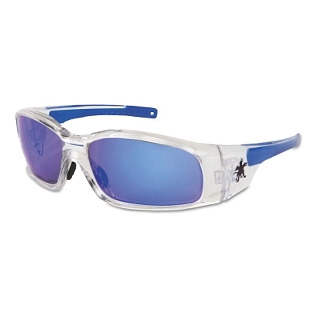 MCR Safety Swagger® Safety Glasses, Blue Diamond Mirror Lens, Duramass HC, Clear Frame
